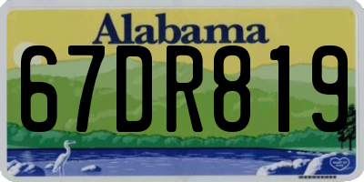 AL license plate 67DR819