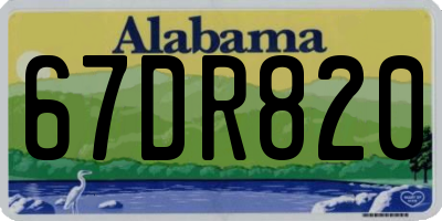 AL license plate 67DR820