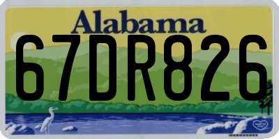 AL license plate 67DR826