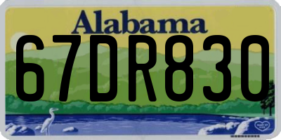 AL license plate 67DR830