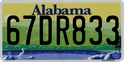 AL license plate 67DR833