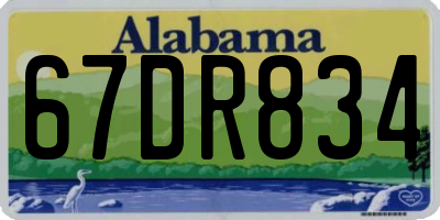 AL license plate 67DR834