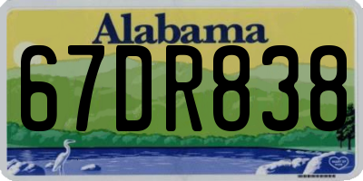 AL license plate 67DR838