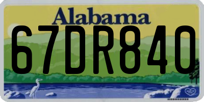 AL license plate 67DR840