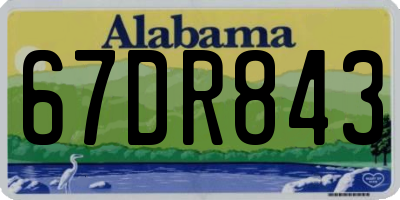 AL license plate 67DR843