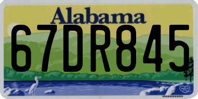 AL license plate 67DR845