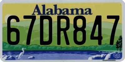 AL license plate 67DR847