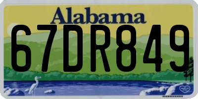 AL license plate 67DR849