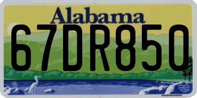 AL license plate 67DR850