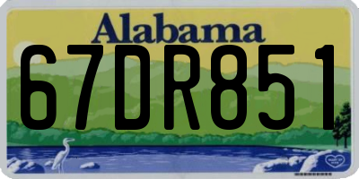 AL license plate 67DR851