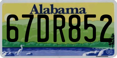 AL license plate 67DR852