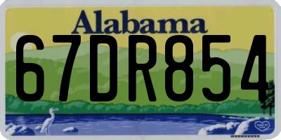 AL license plate 67DR854