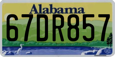 AL license plate 67DR857