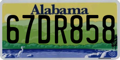 AL license plate 67DR858