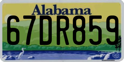 AL license plate 67DR859