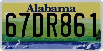 AL license plate 67DR861