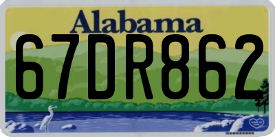 AL license plate 67DR862