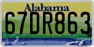 AL license plate 67DR863