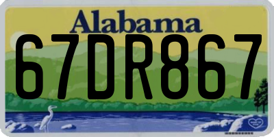 AL license plate 67DR867