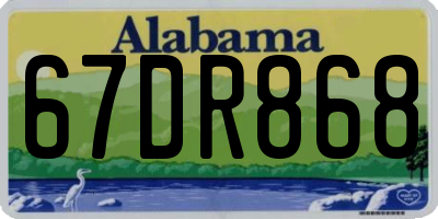 AL license plate 67DR868