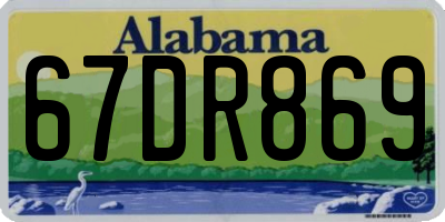 AL license plate 67DR869