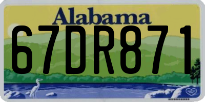 AL license plate 67DR871