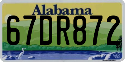 AL license plate 67DR872