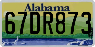 AL license plate 67DR873