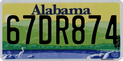 AL license plate 67DR874