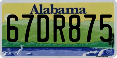 AL license plate 67DR875