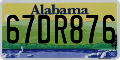 AL license plate 67DR876