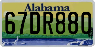 AL license plate 67DR880