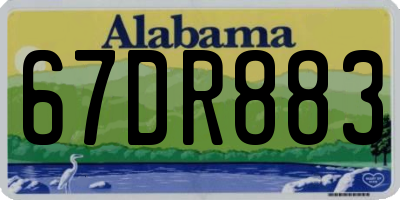 AL license plate 67DR883