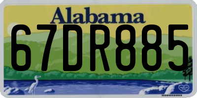 AL license plate 67DR885