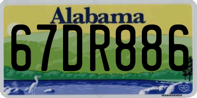 AL license plate 67DR886