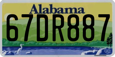 AL license plate 67DR887