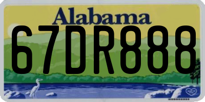 AL license plate 67DR888