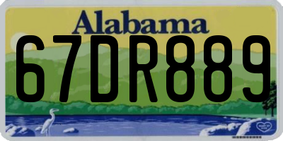 AL license plate 67DR889