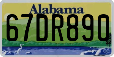 AL license plate 67DR890