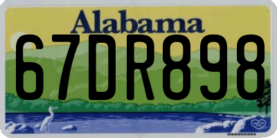 AL license plate 67DR898