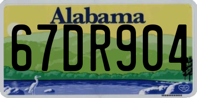 AL license plate 67DR904