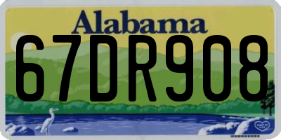 AL license plate 67DR908
