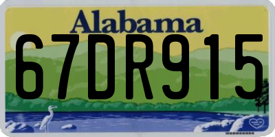 AL license plate 67DR915