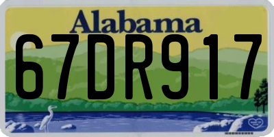 AL license plate 67DR917