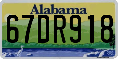 AL license plate 67DR918