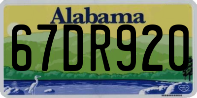 AL license plate 67DR920