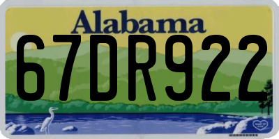 AL license plate 67DR922