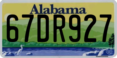 AL license plate 67DR927