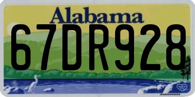 AL license plate 67DR928