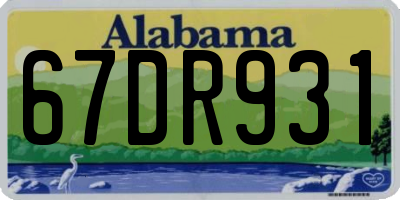 AL license plate 67DR931